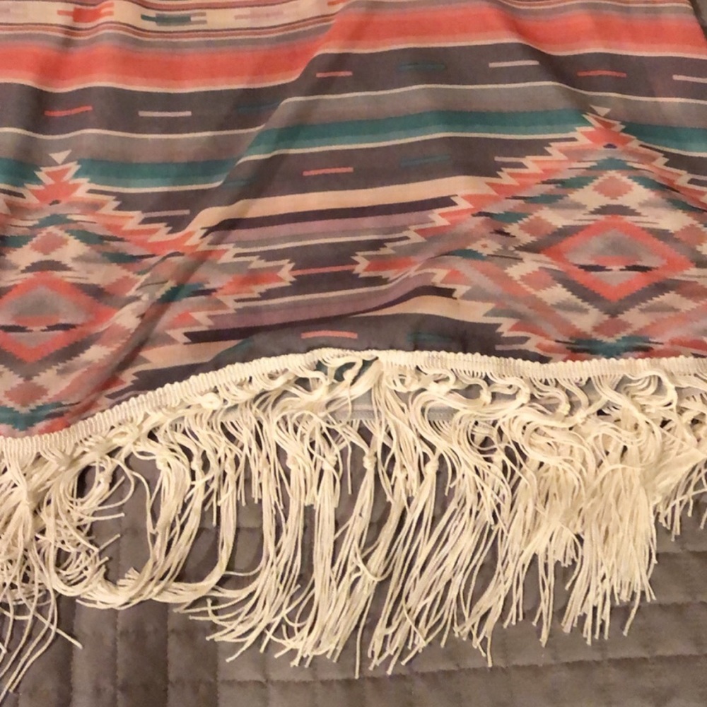 Aztec Tank with Fringe Detail